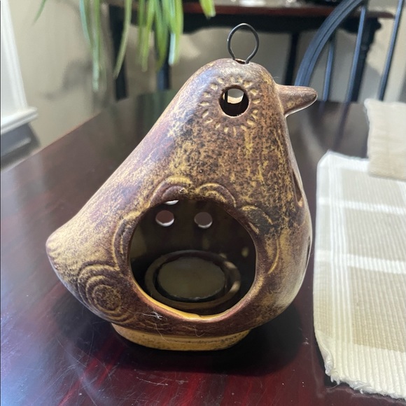 Pottery Bird Tea Light Candleholder - Picture 3 of 7